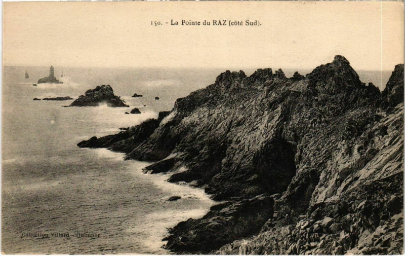 Carte postale ancienne La Pointe du Raz - Cute Sud