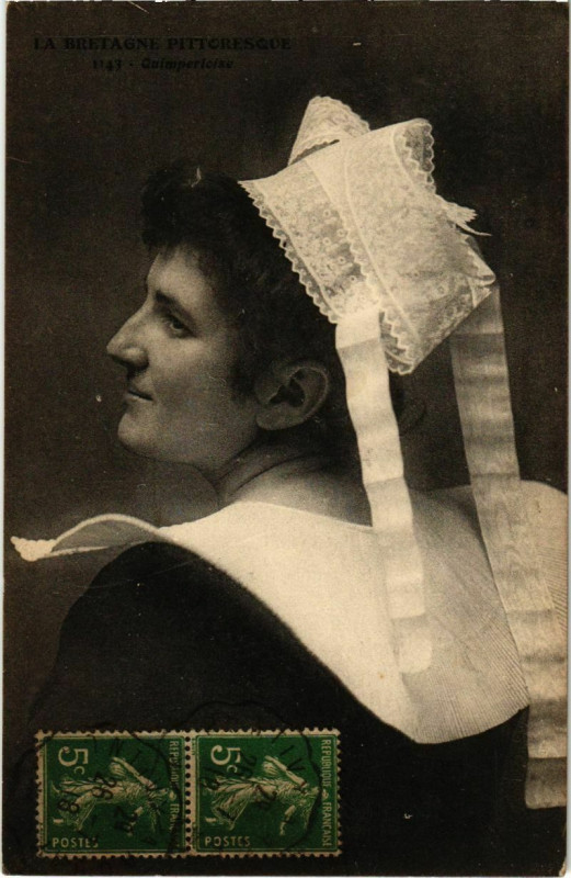 Carte postale ancienne Quimperioise - Jeune Fille - Type - Folklore à Quimper