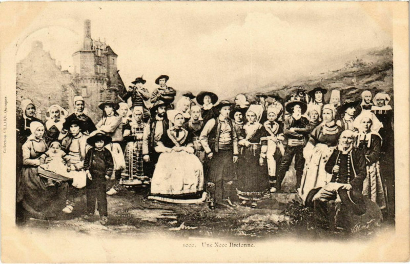 Carte postale ancienne Une Noce Bretonne - Types - Folklore