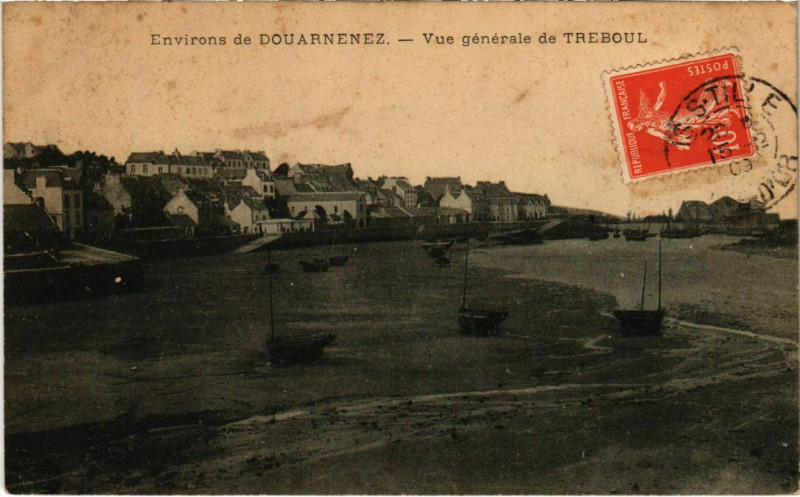 Carte postale ancienne Treboul - Vue Generale - Environs de Douarnenez à Douarnenez