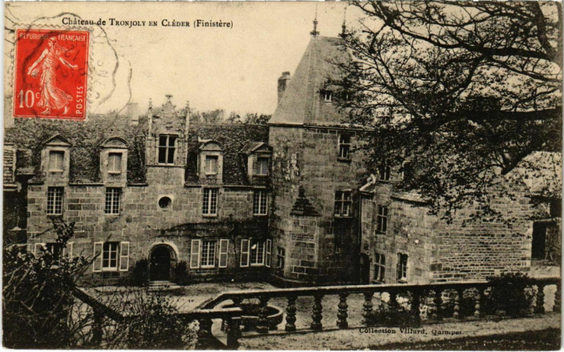 Carte postale ancienne Chateau de Tronjoly en Cleder à Cléder