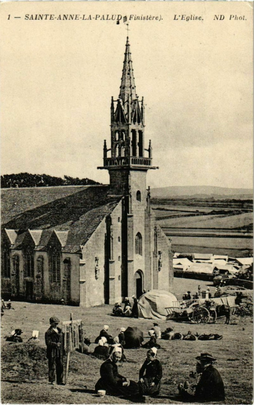 Carte postale ancienne Sainte-Anne-la-Palud - L'Eglise