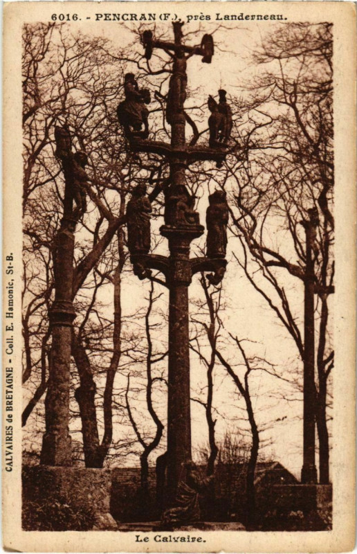 Carte postale ancienne Pencran - pres Landerneau - Le Calvaire à Pencran