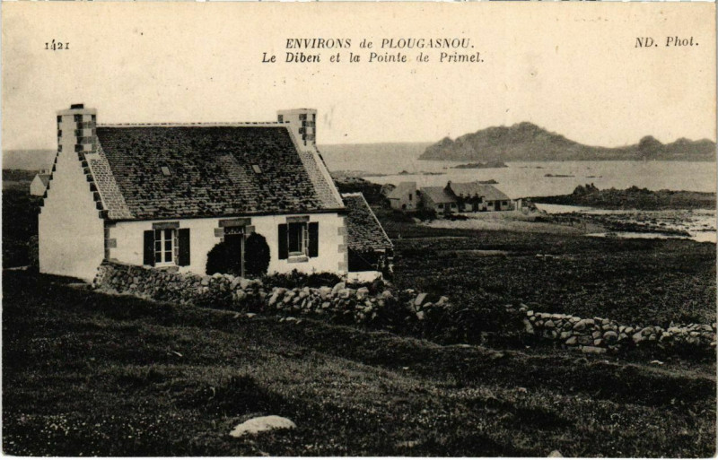 Carte postale ancienne Le Diben et la Pointe de Primel - Environd de Plougasnou à Plougasnou