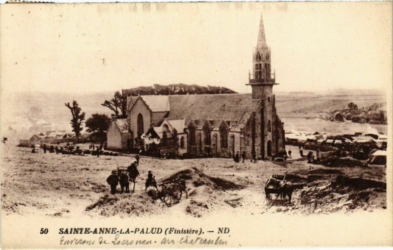 Carte postale ancienne Sainte-Anne-la-Palud - L'Eglise