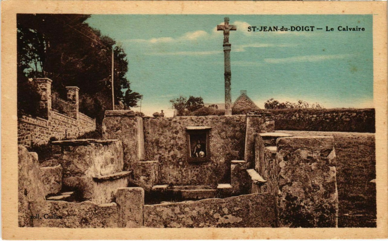 Carte postale ancienne Saint-Jean-du-Doigt - Le Calvaire à Saint-Jean-du-Doigt