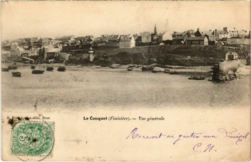 Carte postale ancienne Le Conquet - Vue Generale au Conquet
