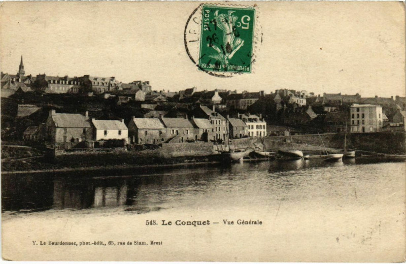 Carte postale ancienne Le Conquet - Vue Generale au Conquet