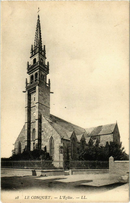 Carte postale ancienne Le Conquet - L'Eglise au Conquet