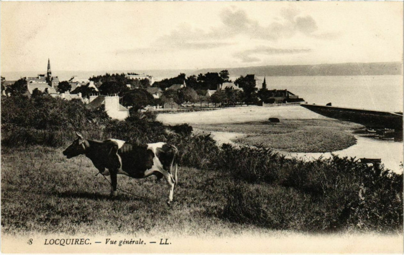 Carte postale ancienne Locquirec - Vue Generale à Locquirec