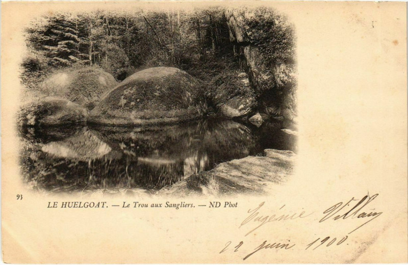 Carte postale ancienne Huelgoat- Le Trou aux Sangliers France à Huelgoat