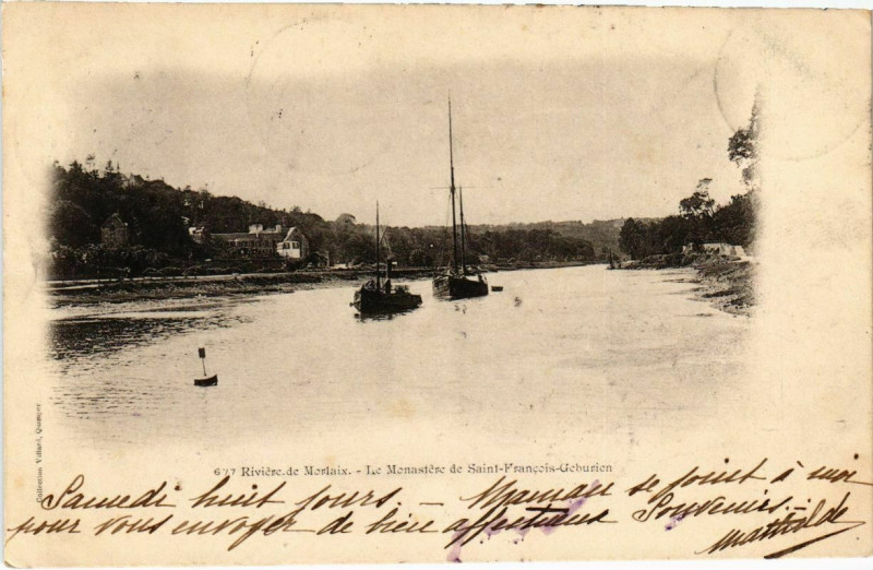 Carte postale ancienne Morlaix- Le Monastere de St Francois Geburien France à Morlaix