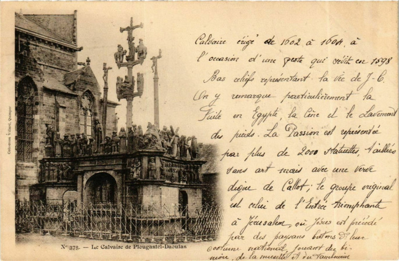 Carte postale ancienne Finistere Calvarie de Plougastel-Daoulas à Plougastel-Daoulas