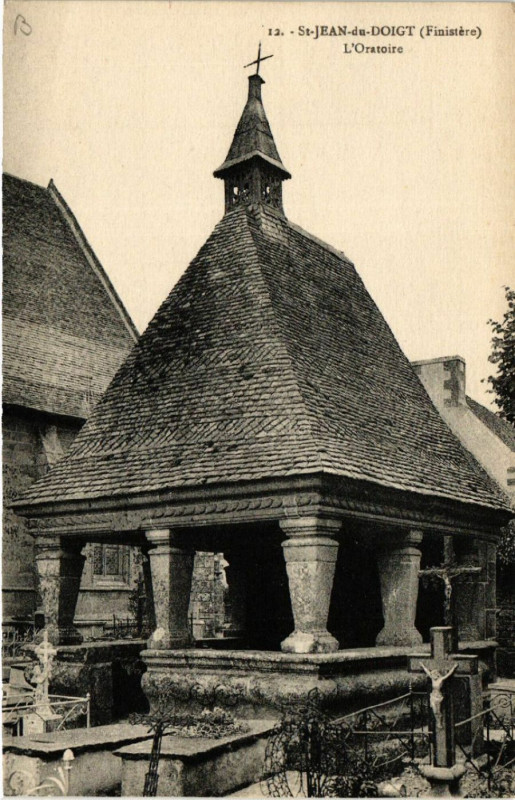Carte postale ancienne Saint-Jean-du-Doigt (Finistere) - L'Oratoire à Saint-Jean-du-Doigt