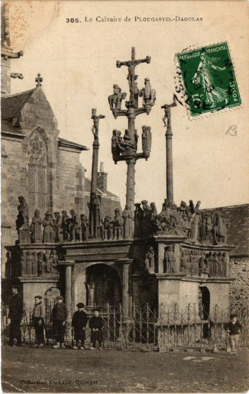 Carte postale ancienne Le Calvaire de Plougastel - Daoulas à Daoulas