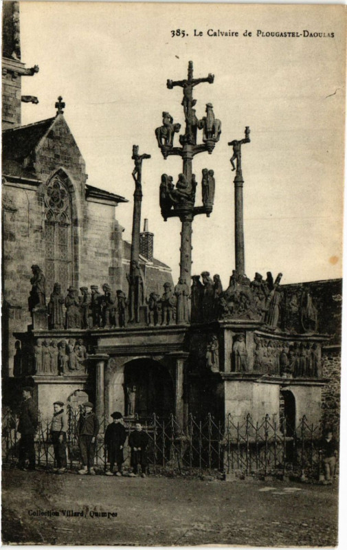 Carte postale ancienne Le Calvaire de Plougastel - Daoulas à Daoulas