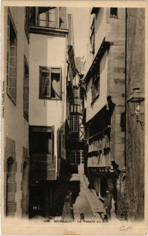Carte postale ancienne Morlaix - La Venelle au Son à Morlaix