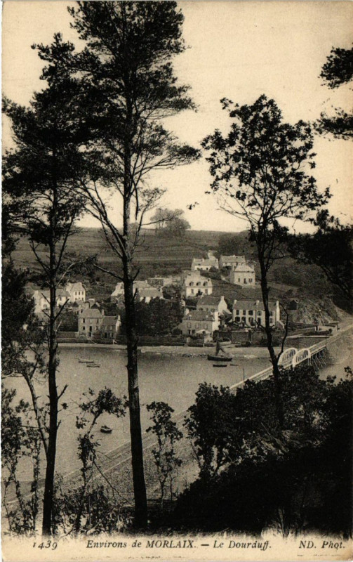 Carte postale ancienne Env. de Morlaix - Le Dourduff à Morlaix