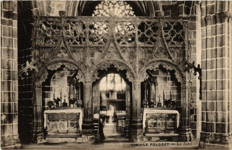 Carte postale ancienne Le Folgoet - Le Jubé au Folgoët