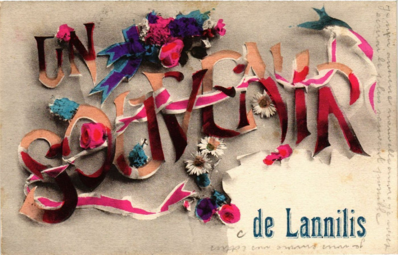 Carte postale ancienne Un Souvenir de Lannilis à Lannilis