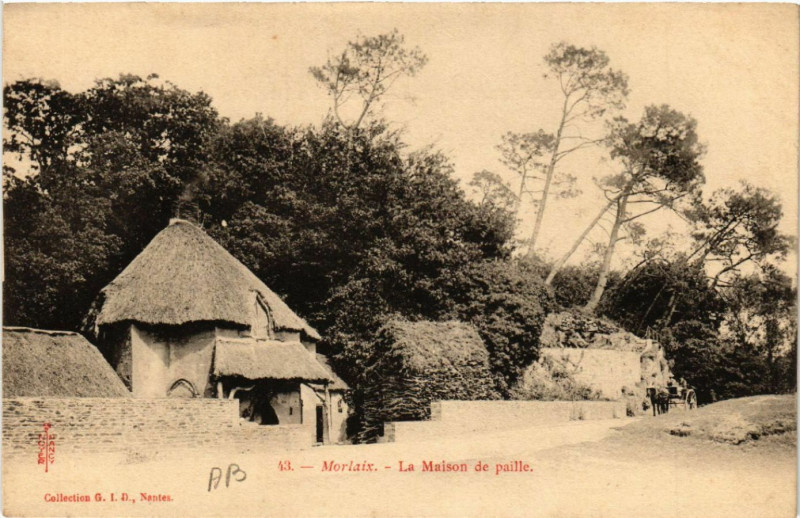 Carte postale ancienne Morlaix - Le Maison de paille à Morlaix