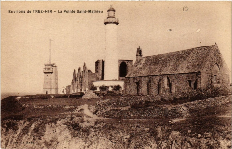 Carte postale ancienne Env. de Trez-Hir - La Pointe Saint-Mathieu