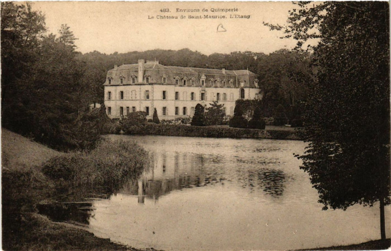 Carte postale ancienne Env. de Quimperle - Le Chateau de St-Maurice L'Etang à Quimperlé