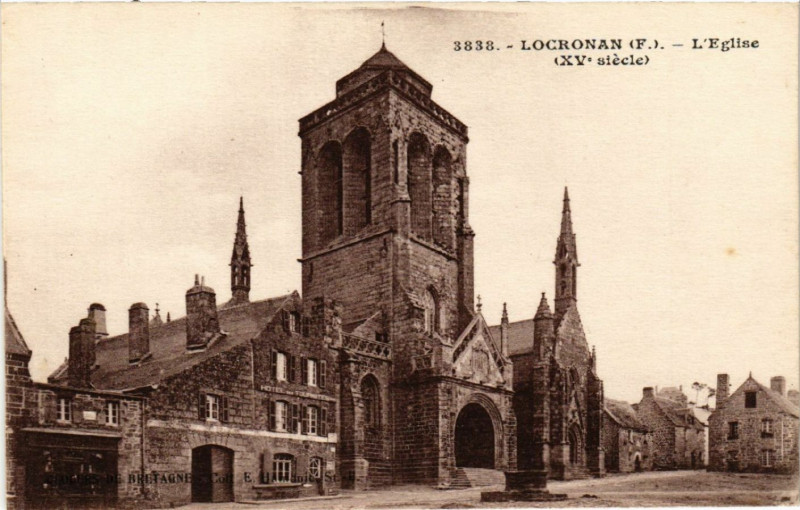 Carte postale ancienne Locronan (F.) - L'Eglise (Xv siécle) à Locronan