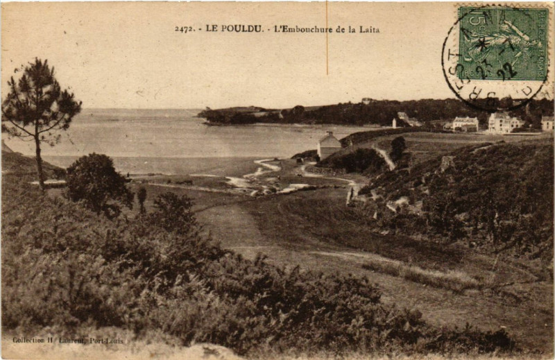 Carte postale ancienne Le Pouldu - L'Embouchure de la Laita