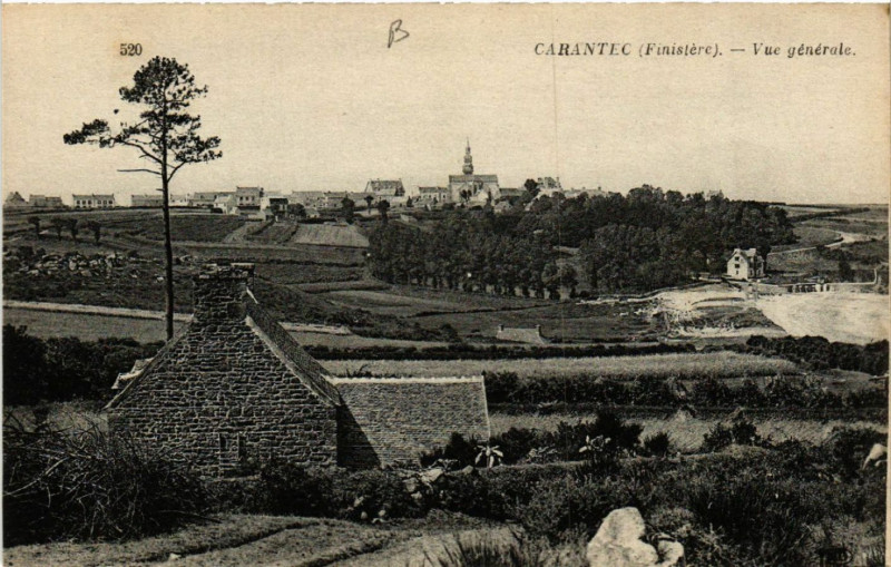 Carte postale ancienne Carantec (Finistere) - Vue générale à Carantec