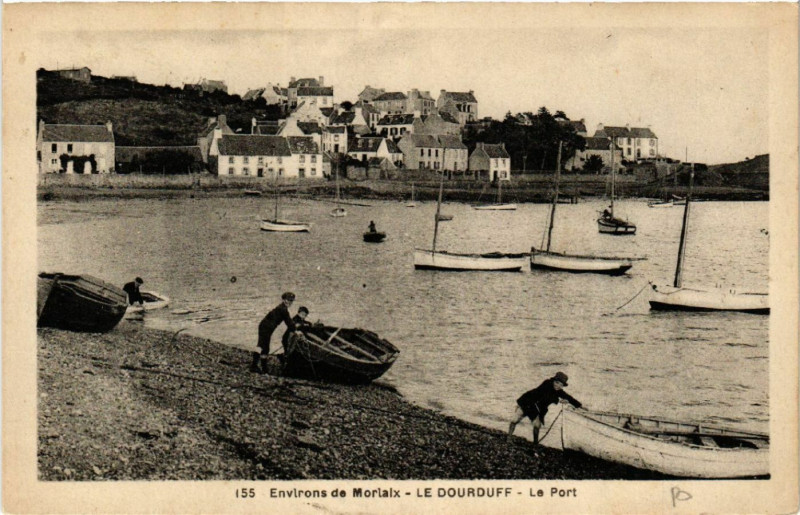 Carte postale ancienne Env. de Morlaix - Le Dourduff - Le Port à Morlaix