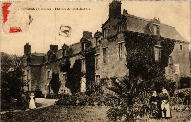 Carte postale ancienne Pencran - Chateau de Chef-du-Bois à Pencran