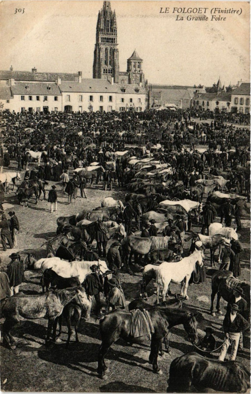 Carte postale ancienne Le Folgoet - La Grande Foire au Folgoët