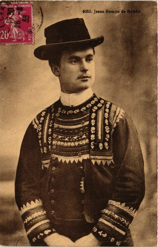 Carte postale ancienne Scaer - Jeune Homme de Scaer à Scaër