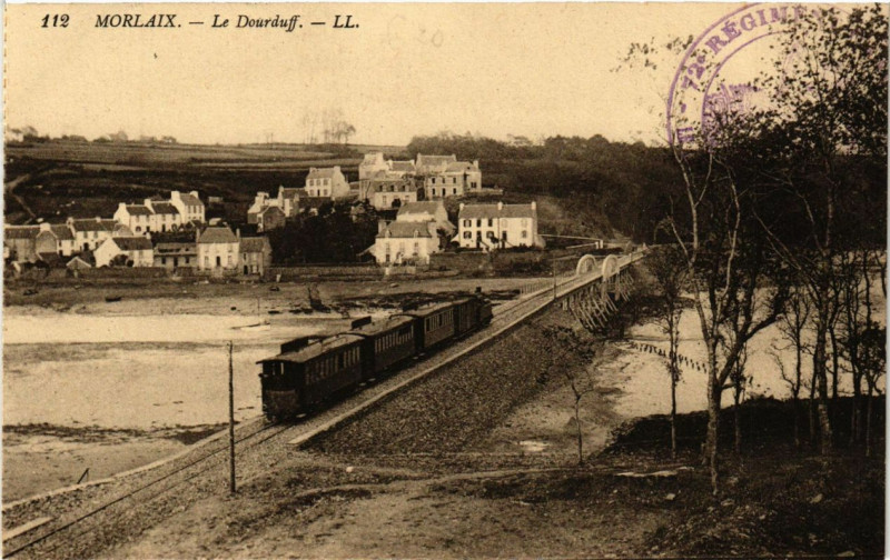 Carte postale ancienne Morlaix - Le Dourduff à Morlaix
