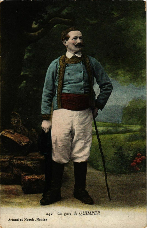 Carte postale ancienne Un gars de Quimper à Quimper