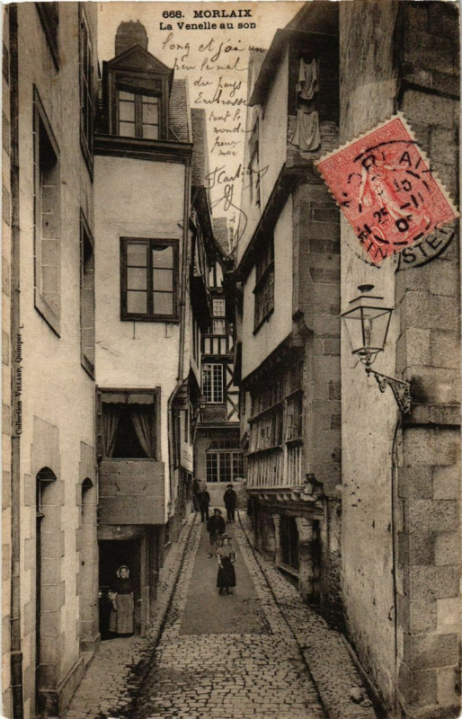 Carte postale ancienne Morlaix La Venelle au sod à Morlaix