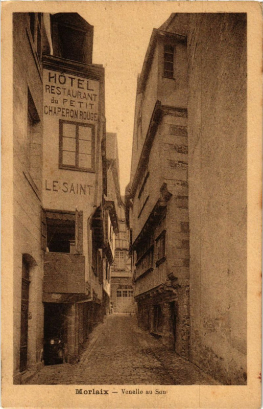 Carte postale ancienne Morlaix - Venelle au Son à Morlaix