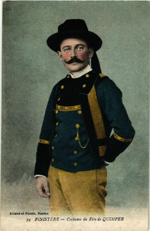 Carte postale ancienne Finistere - Costume de Fele de Quimper à Quimper