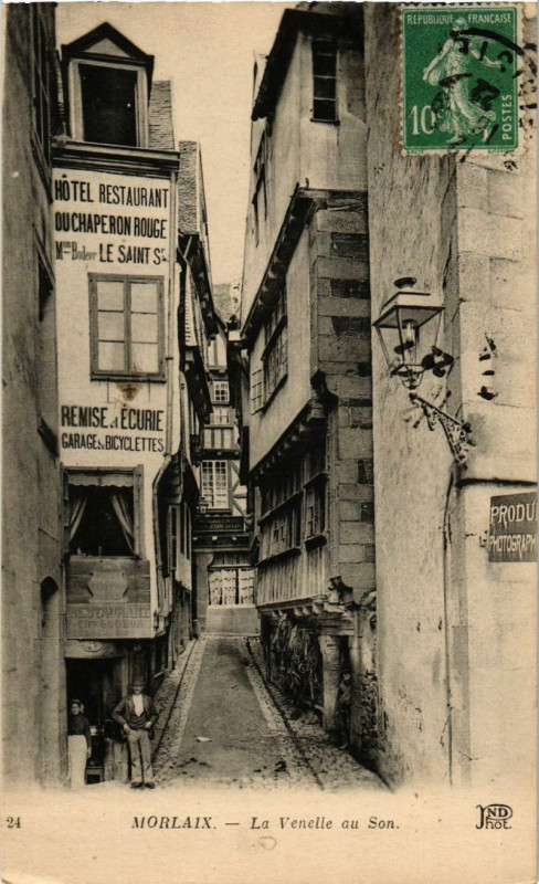 Carte postale ancienne Morlaix - La Venelle au Son à Morlaix