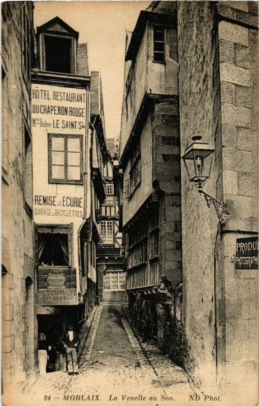 Carte postale ancienne Morlaix - La Venelle au Son à Morlaix