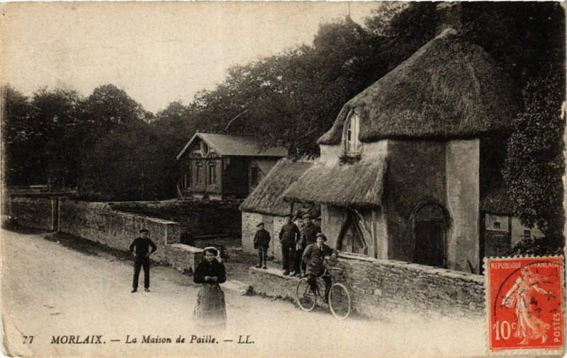 Carte postale ancienne Morlaix - La Maison de Paille à Morlaix
