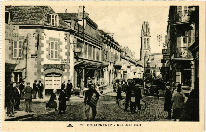 Carte postale ancienne Douarnenez - Rue Jean Bart à Douarnenez