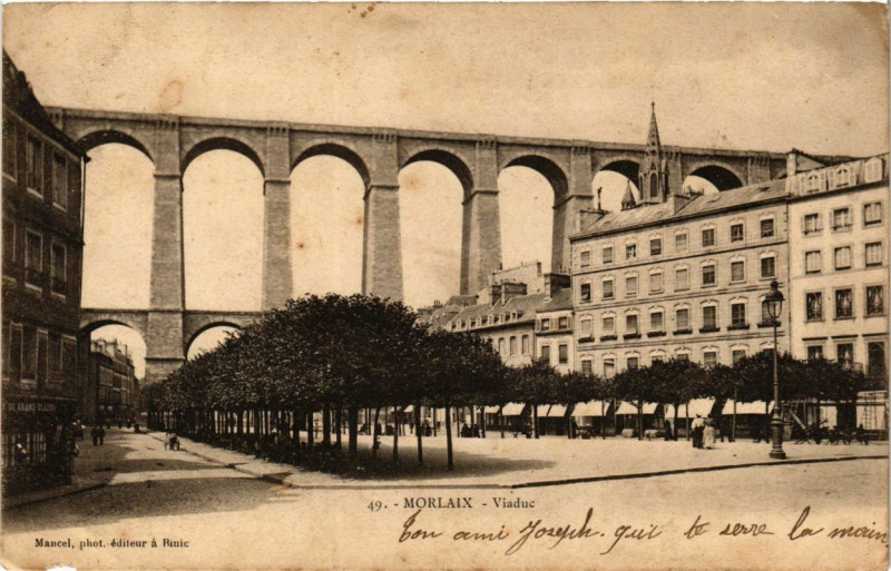 Carte postale ancienne Morlaix - Viaduc à Morlaix