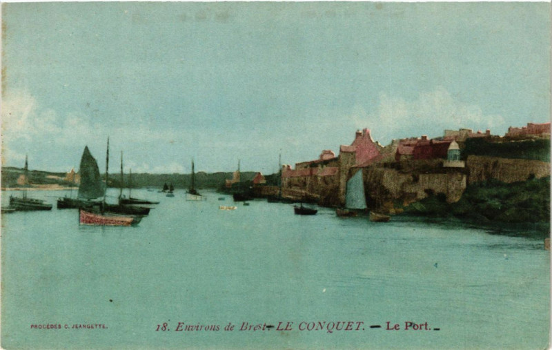 Carte postale ancienne Le Conquet - Le Port Env. de Brest au Conquet