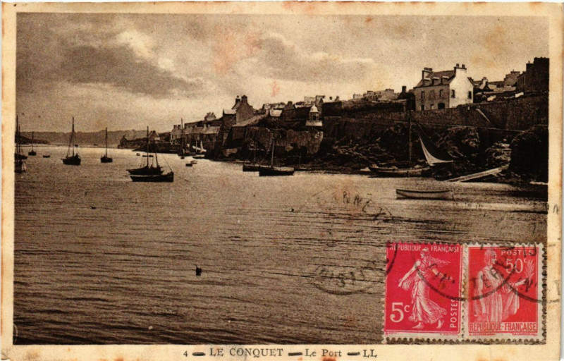 Carte postale ancienne Le Conquet - Le Port au Conquet