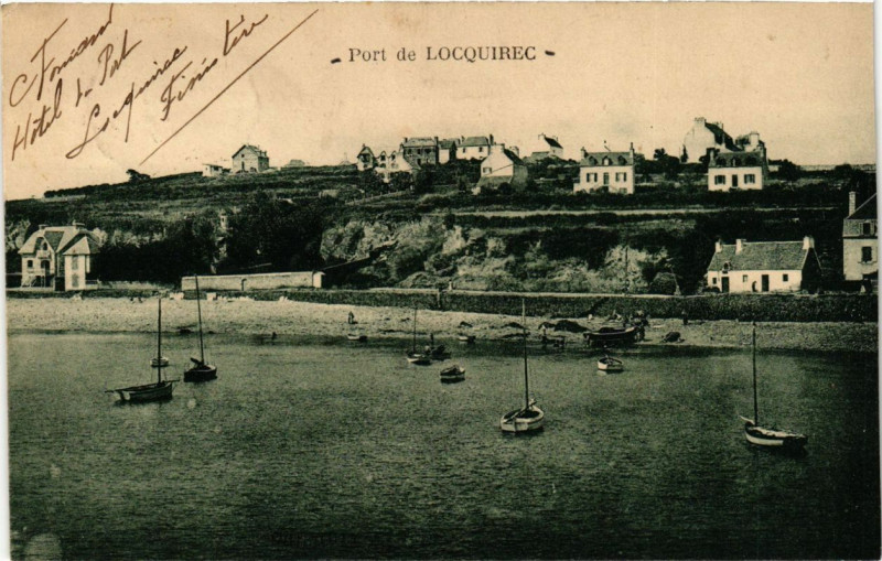 Carte postale ancienne Locquirec - Le Port à Locquirec