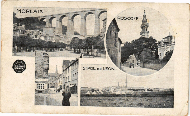 Carte postale ancienne Morlaix - Roscoff - St-Pol-de-Leon à Morlaix