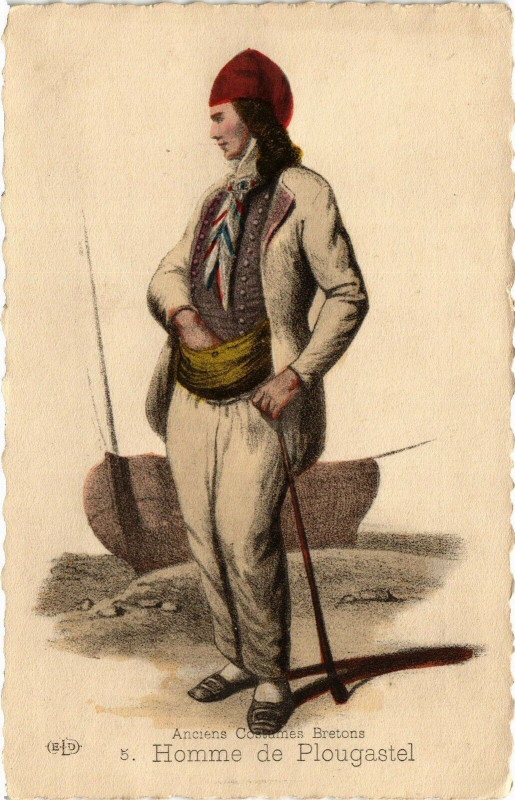 Carte postale ancienne Anciens Costumes Bretons - Homme de Plougastel