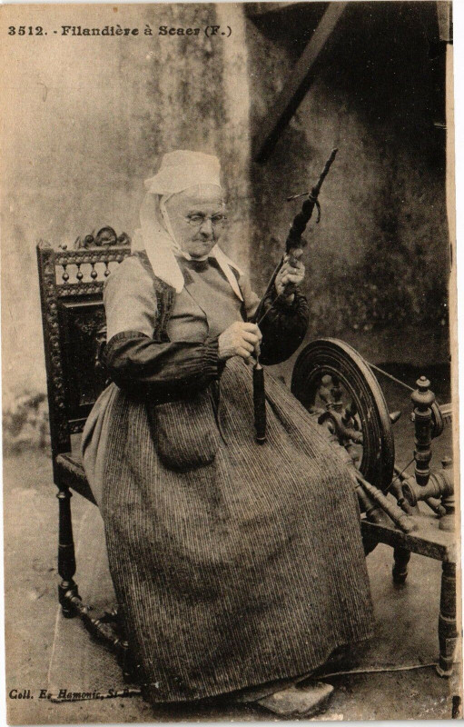 Carte postale ancienne Filandere a Scaes (F.)